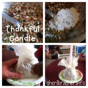 Preschool Craft:  Thankful Candle.  Easy Preschool Craft for Thanksgiving using just a few inexpensive items.