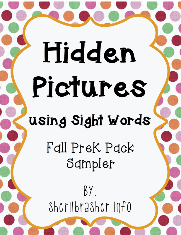 Preschool Printable: FREE Hidden Picture using Sight Words - Fall PreK Sampler by sherilbrasher.info