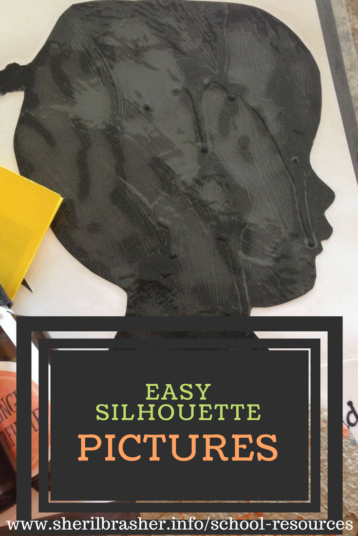 Preschool Crafts: Easy Silhouette Pictures | Great for an end of the year gift or for Mother's Day or even Father's Day or Grandparent's Day. These Silhouettes will be a huge hit with your class parents, trust me.. See how we did it at sherilbrasher.info/school-resources.